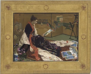Caprice lila és arany színben: The Golden Screen, 1864 (olaj, falemez)